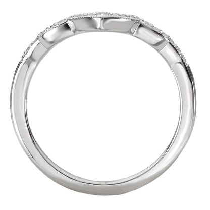 Diamond Curved Wedding Band
