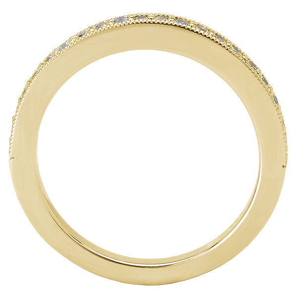 Diamond and Milgrain Detailed Diamond Engagement Ring
