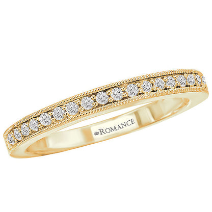 Diamond and Milgrain Detailed Diamond Engagement Ring