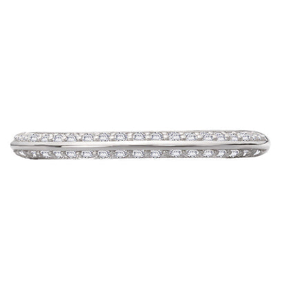 Knife Edge Diamond Wedding Band