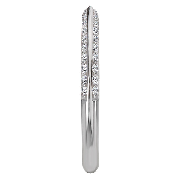 Knife Edge Diamond Wedding Band