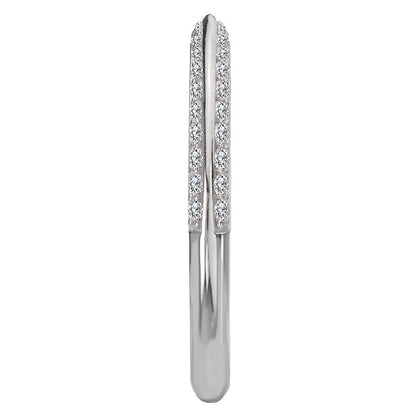 Knife Edge Diamond Wedding Band