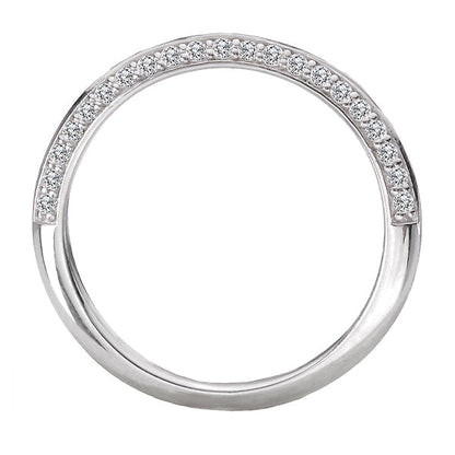 Knife Edge Diamond Wedding Band