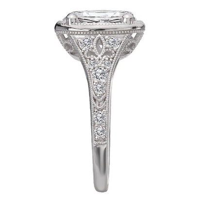 Diamond Semi-Mount Engagement Ring with Milgrain Detail