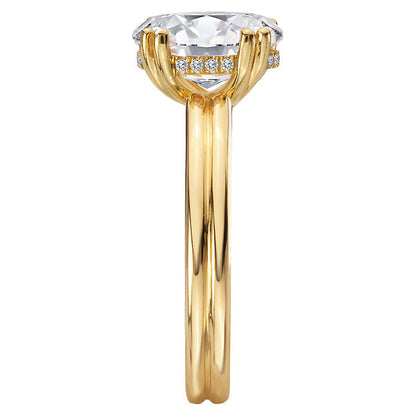 Double Ring Band and Double Prong Diamond Engagement Rin