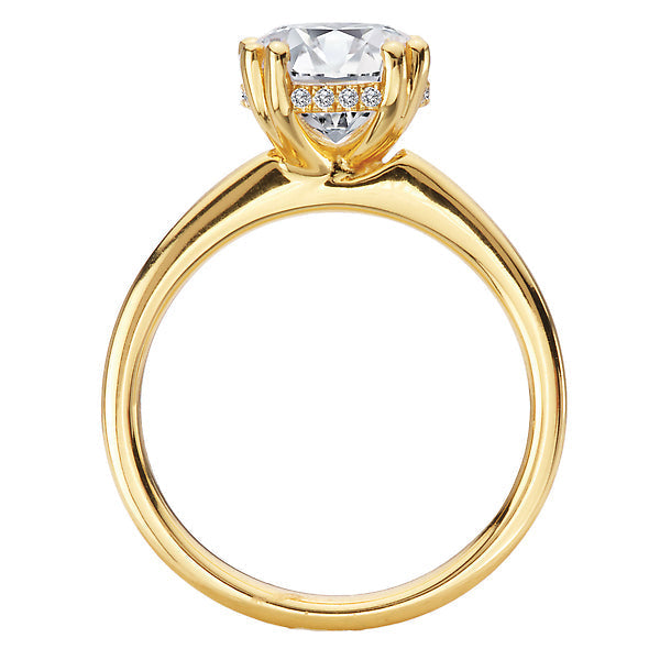 Double Ring Band and Double Prong Diamond Engagement Rin