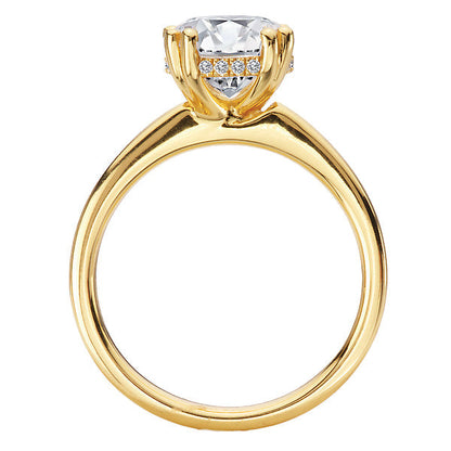 Double Ring Band and Double Prong Diamond Engagement Rin