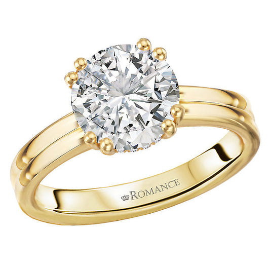 Double Ring Band and Double Prong Diamond Engagement Rin
