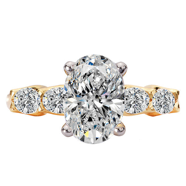 4 Prong Peg Head Semi-Mount Lab Grown Diamond Engagment Ring