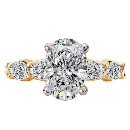 4 Prong Peg Head Semi-Mount Lab Grown Diamond Engagment Ring