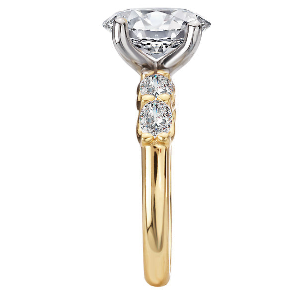 4 Prong Peg Head Semi-Mount Lab Grown Diamond Engagment Ring
