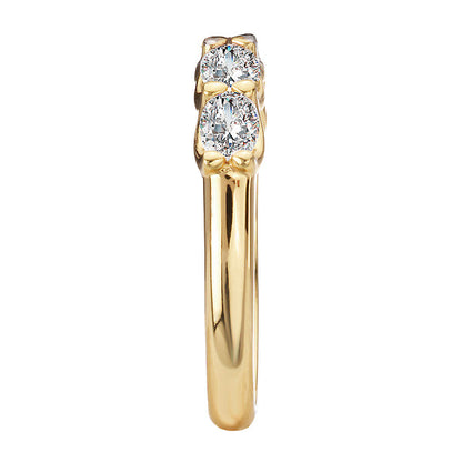 Oval Shaped Lab Grown Diamond Staight Front Wedding Band