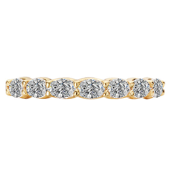 Oval Shaped Diamond Staight Front Wedding Band
