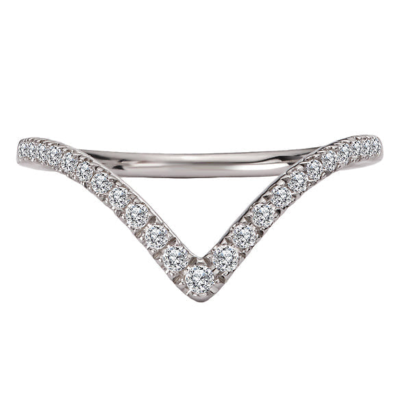 Curved Diamond Wedding Band