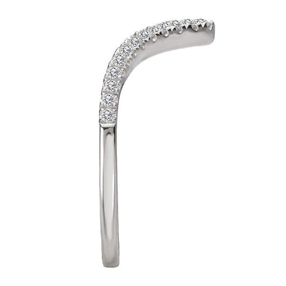 Curved Diamond Wedding Band