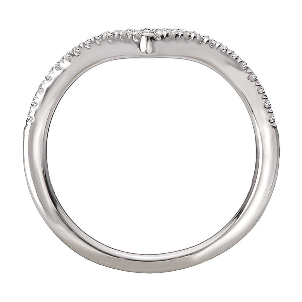 Curved Diamond Wedding Band