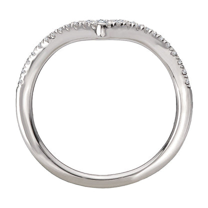 Curved Diamond Wedding Band
