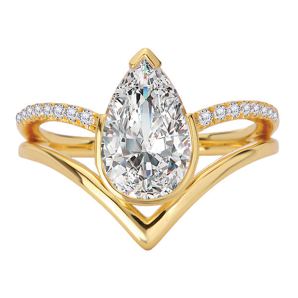 Split Shank Semi-Mount Diamond Engagement Ring