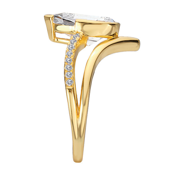 Split Shank Semi-Mount Diamond Engagement Ring