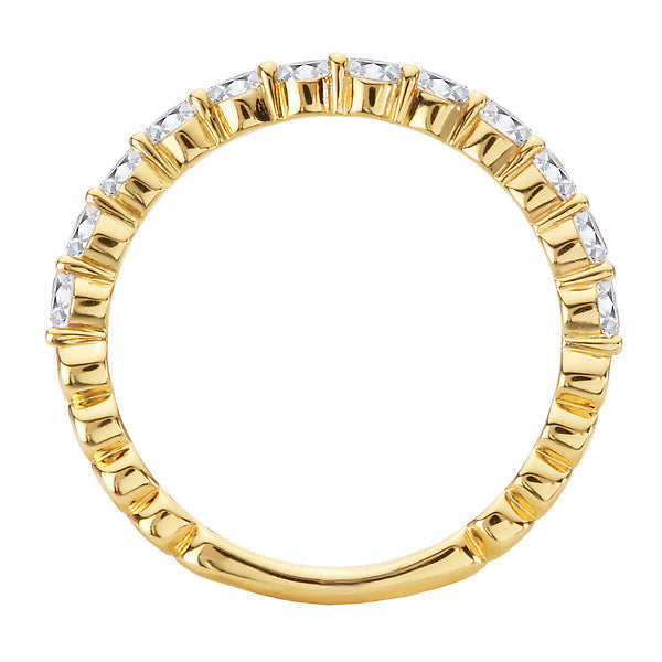 Straight Front Diamond Wedding Band