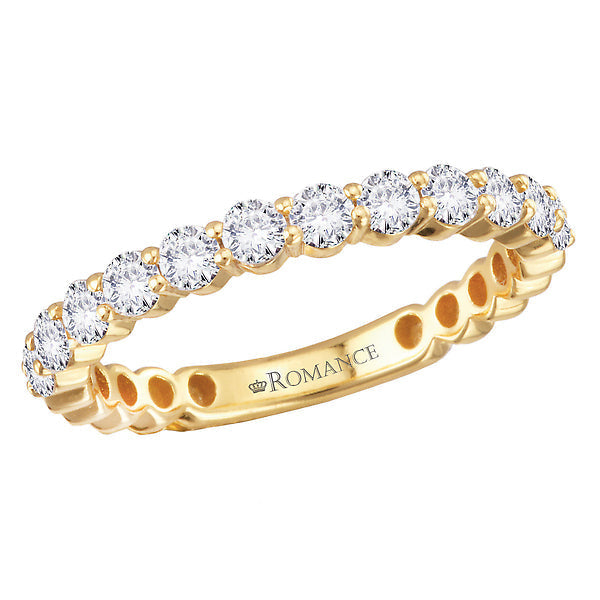 Straight Front Diamond Wedding Band