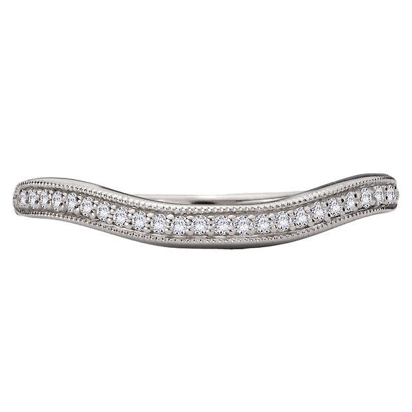 Straight Front Milgrain Design Nesting Band