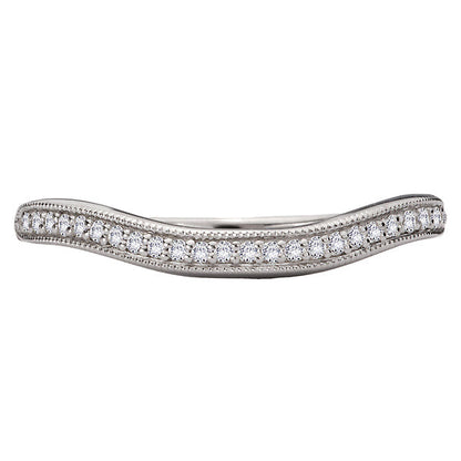 Straight Front Milgrain Design Nesting Band