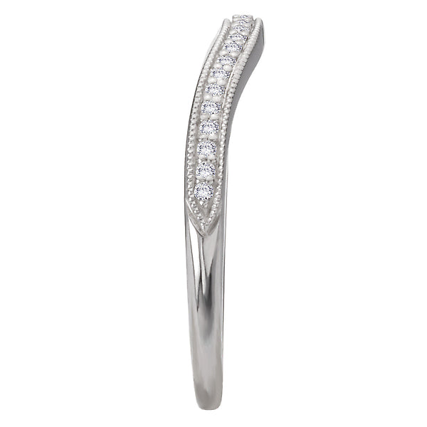 Straight Front Milgrain Design Nesting Band