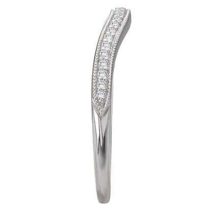 Straight Front Milgrain Design Nesting Band