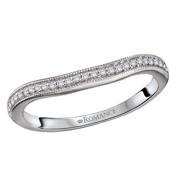 Straight Front Milgrain Design Nesting Band
