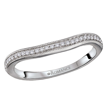 Straight Front Milgrain Design Nesting Band