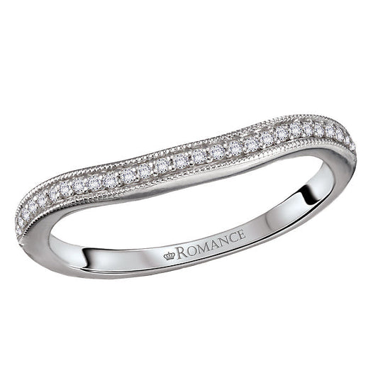 Straight Front Milgrain Design Nesting Band