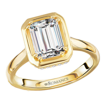 Hidden Halo Semi-Mount Engagement Ring