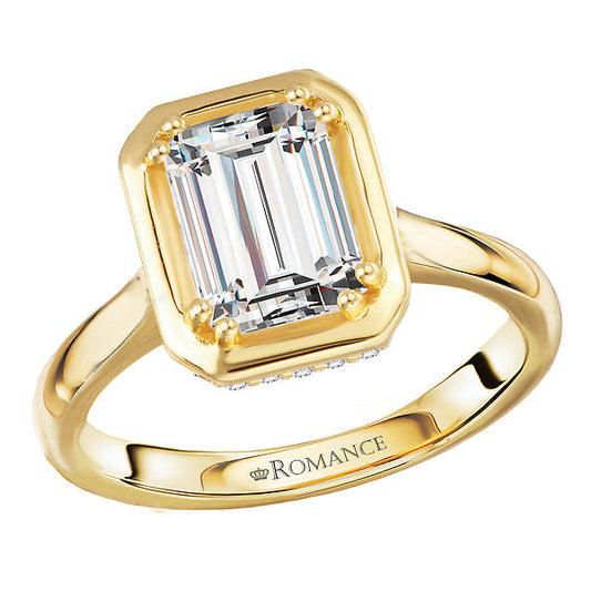 Hidden Halo Semi-Mount Engagement Ring