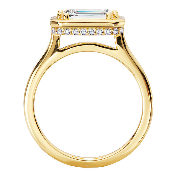 Hidden Halo Semi-Mount Engagement Ring