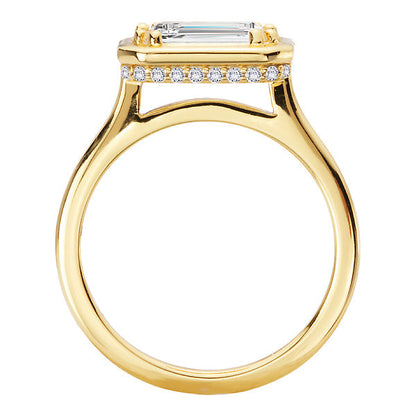 Hidden Halo Semi-Mount Engagement Ring