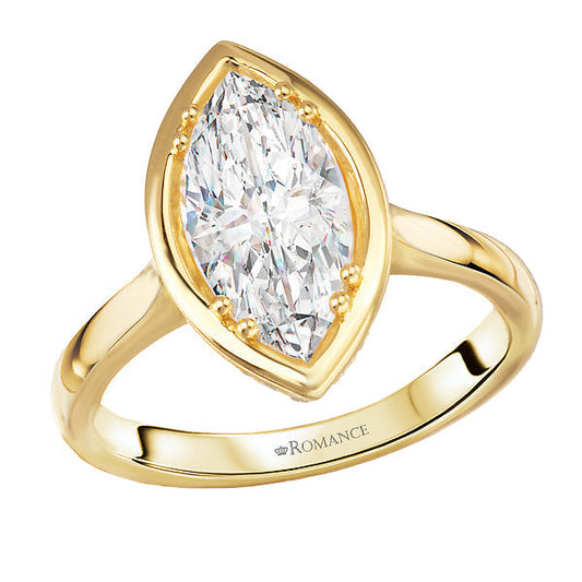 Hidden Halo Semi-Mount Engagement Ring