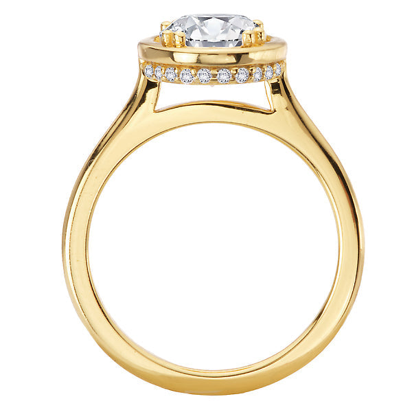 Hidden Halo Semi-Mount Engagement Ring