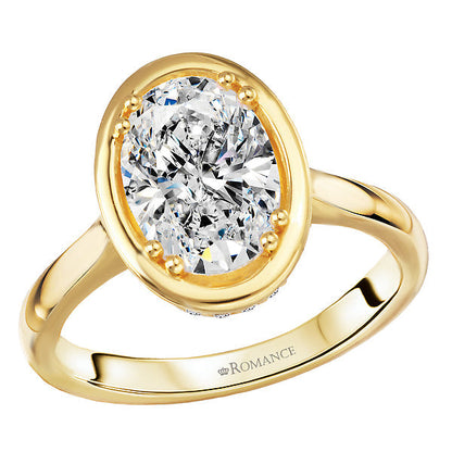 Hidden Halo Semi-Mount Engagement Ring