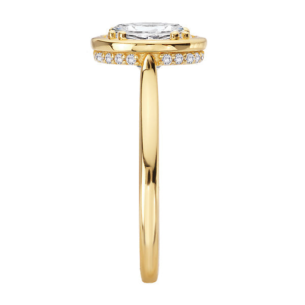 Hidden Halo Semi-Mount Engagement Ring