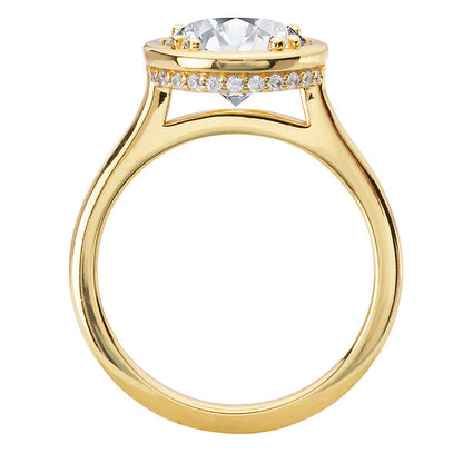 Hidden Halo Semi-Mount Engagement Ring