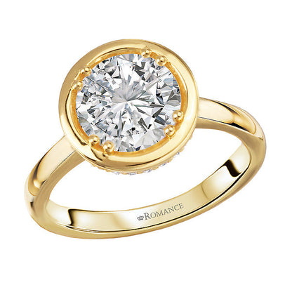 Hidden Halo Semi-Mount Engagement Ring