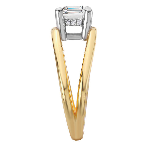 Split Shank Diamond Engagement Ring