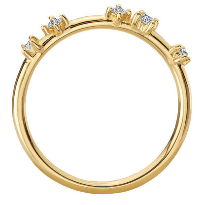 Diamond Straight Front Wedding Band