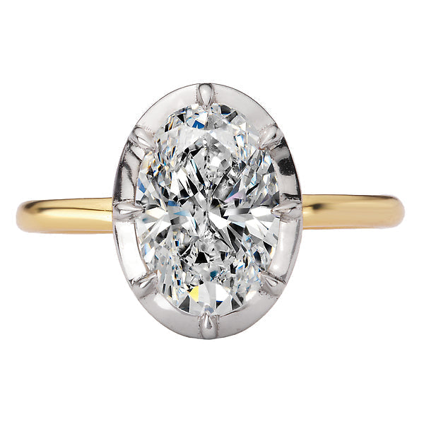 Hidden Halo Semi-Mount Diamond Engagement Ring