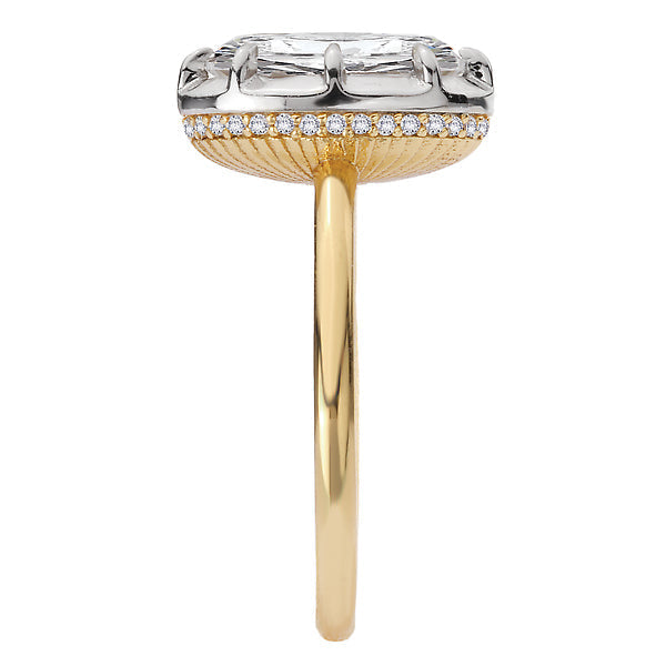 Hidden Halo Semi-Mount Diamond Engagement Ring