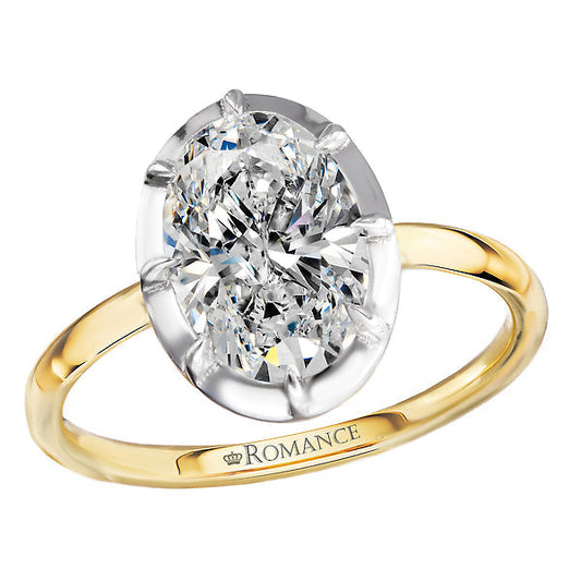 Hidden Halo Semi-Mount Diamond Engagement Ring