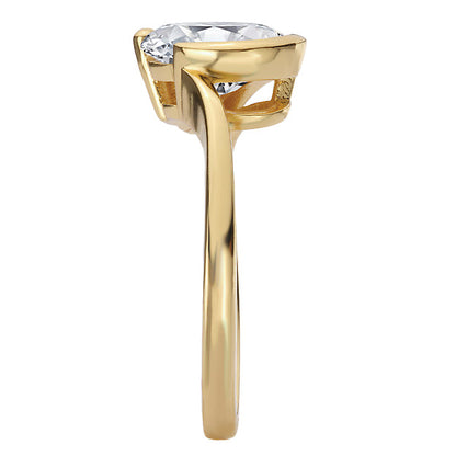 Wave Designed Semi-Mount Diamond Engagement Ring