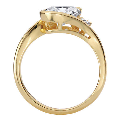 Wave Designed Semi-Mount Diamond Engagement Ring