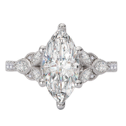 Diamond Semi-Mount Diamond Engagement Ring